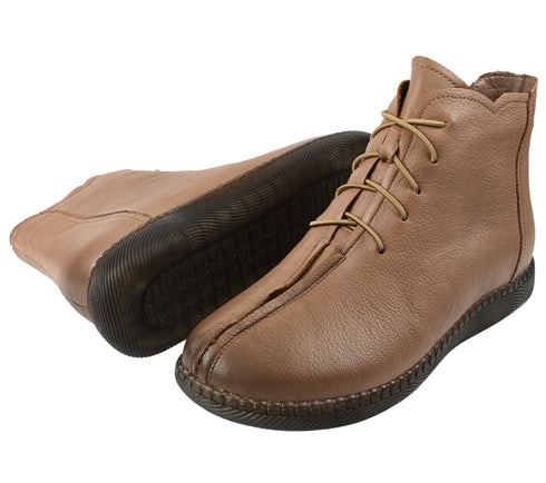 Ghete casual, dama, FORMAZIONE, 9580, bej, piele naturala